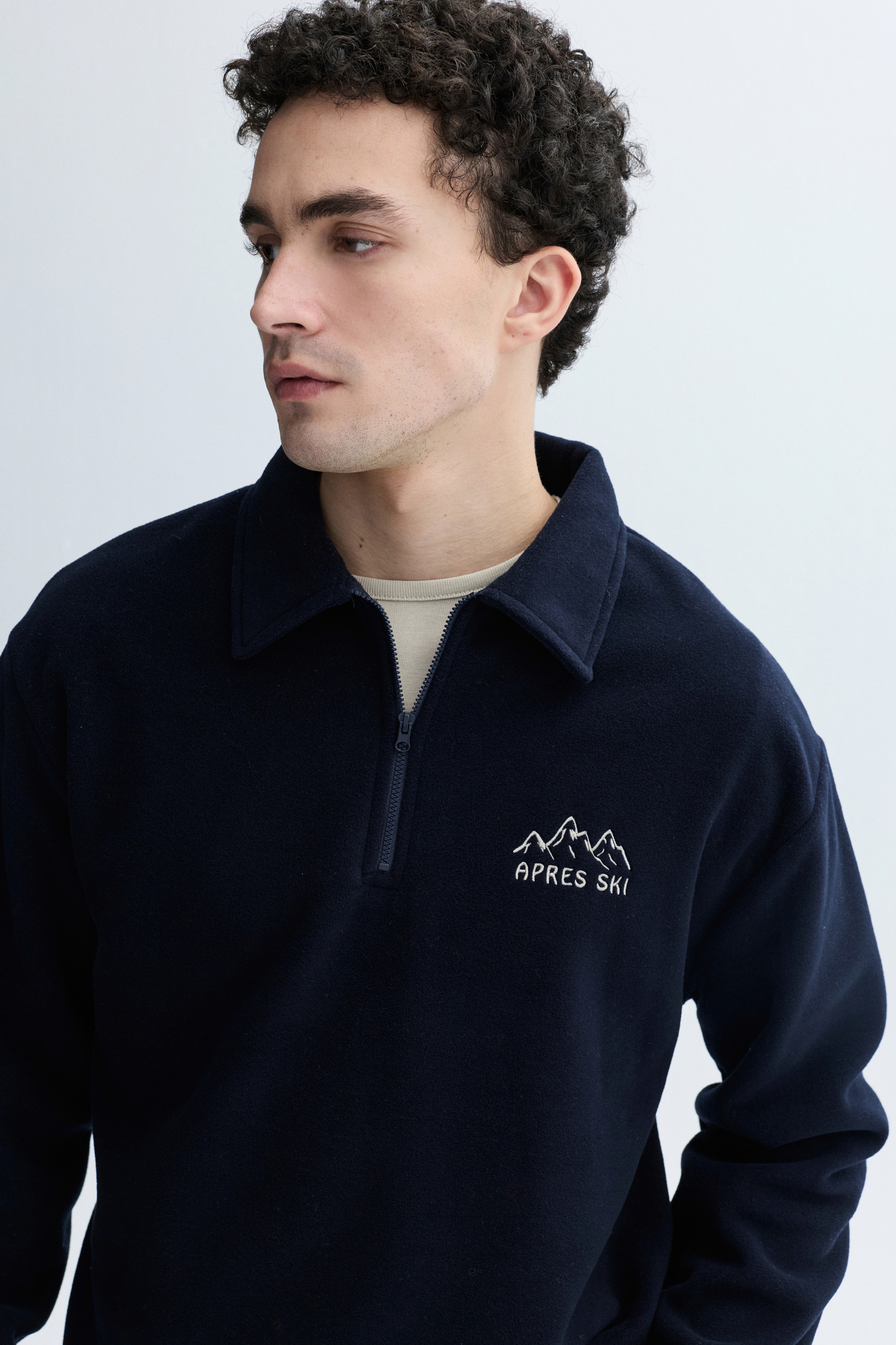 NAKIŞLI POLO YAKA SWEATSHIRT