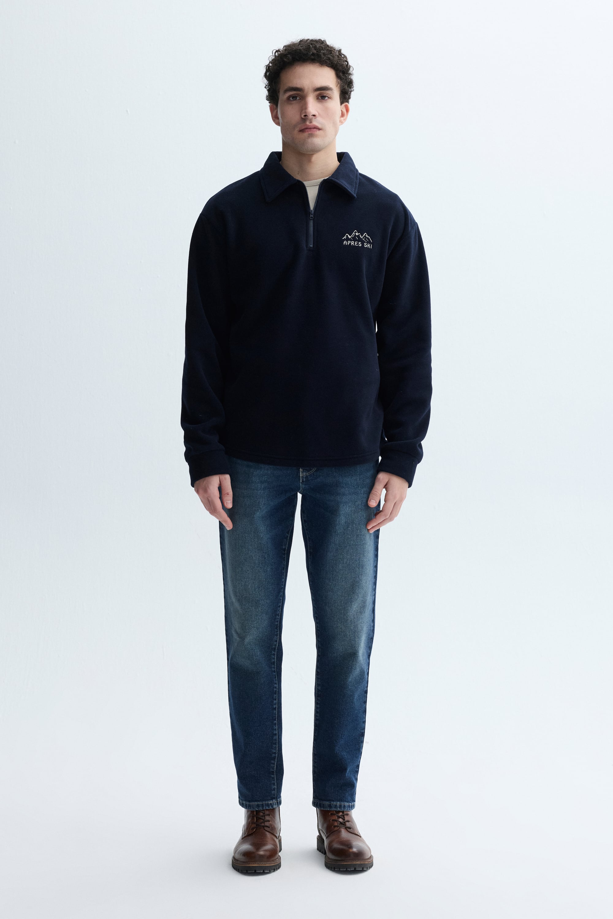 NAKIŞLI POLO YAKA SWEATSHIRT