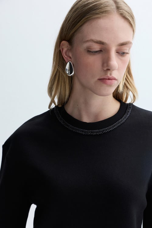 LOOSE FIT BİSİKLET YAKA SWEATSHIRT