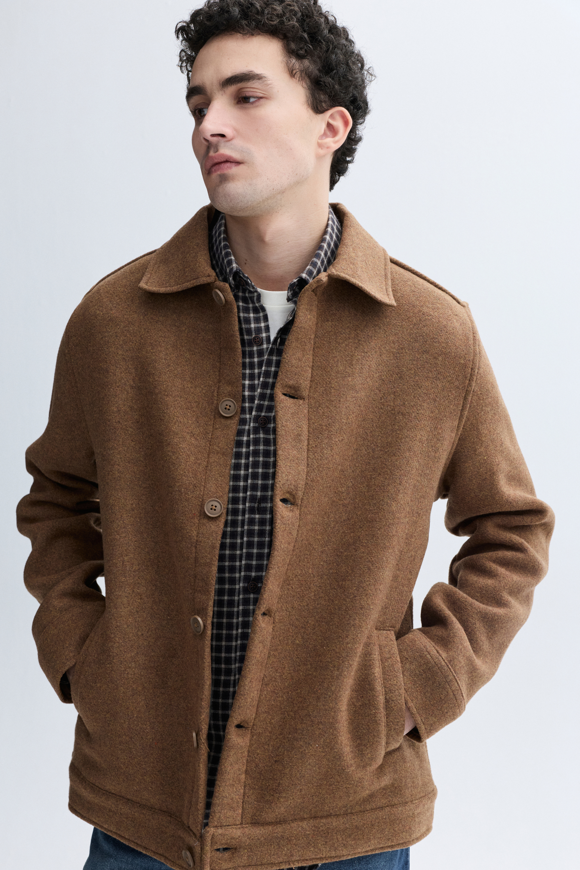 REGULAR FIT YÜN KARIŞIMLI CASUAL CEKET