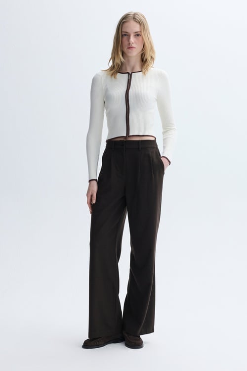 WIDE LEG PİLELİ PANTOLON