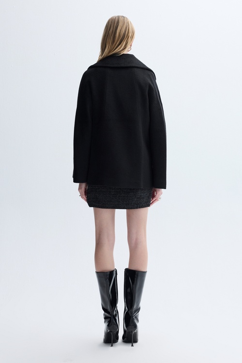  LOOSE FIT KISA YÜN KARIŞIMLI PALTO