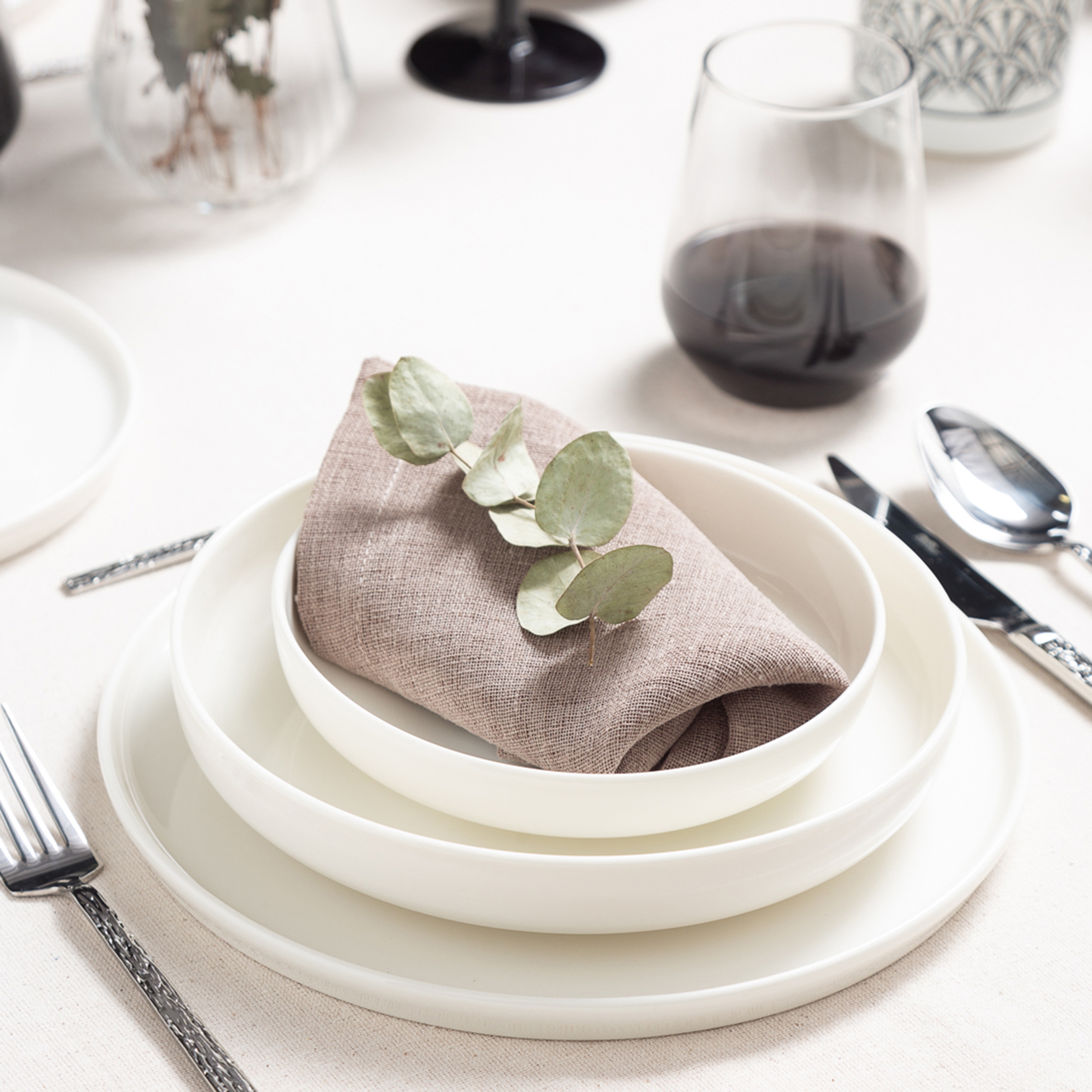 EPHESUS WHITE ÇUKUR TABAK 22CM