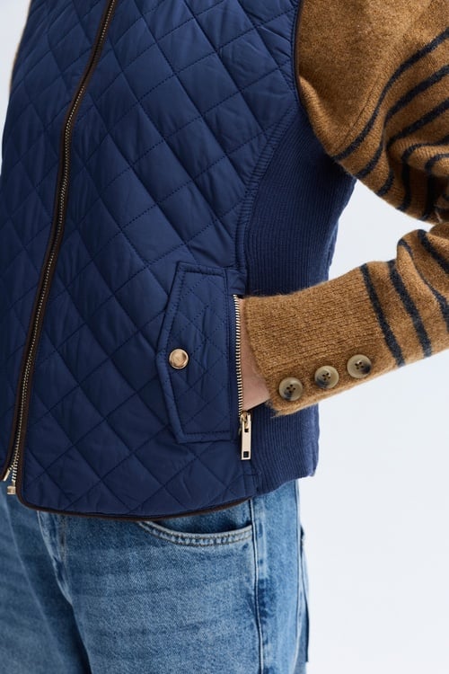 FITTED KAPİTONELİ FERMUARLI YELEK