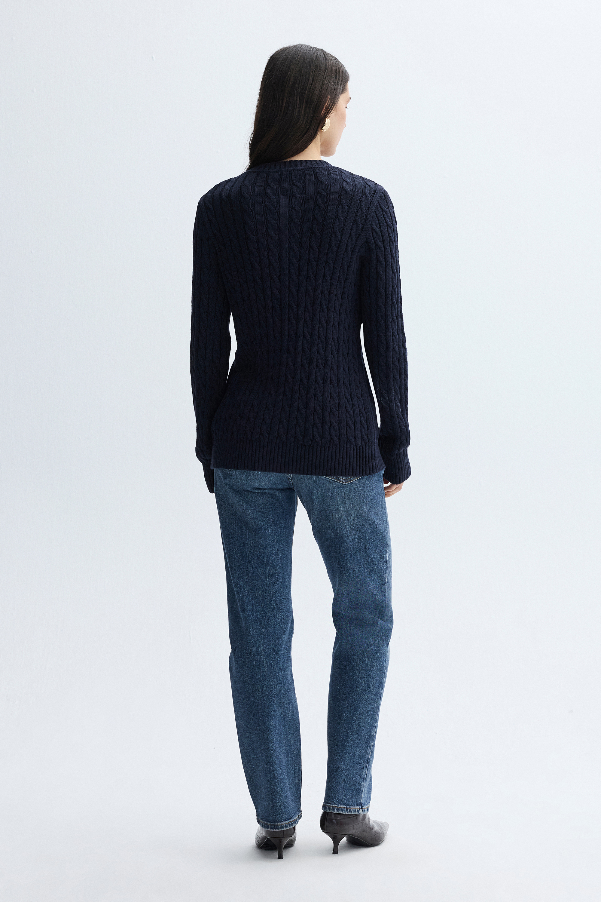 SAÇ ÖRGÜLÜ BİSİKLET YAKA HIRKA