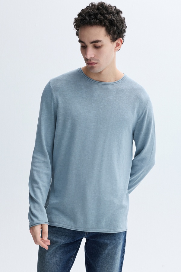 FLAMLI BİSİKLET YAKA TRİKO KAZAK