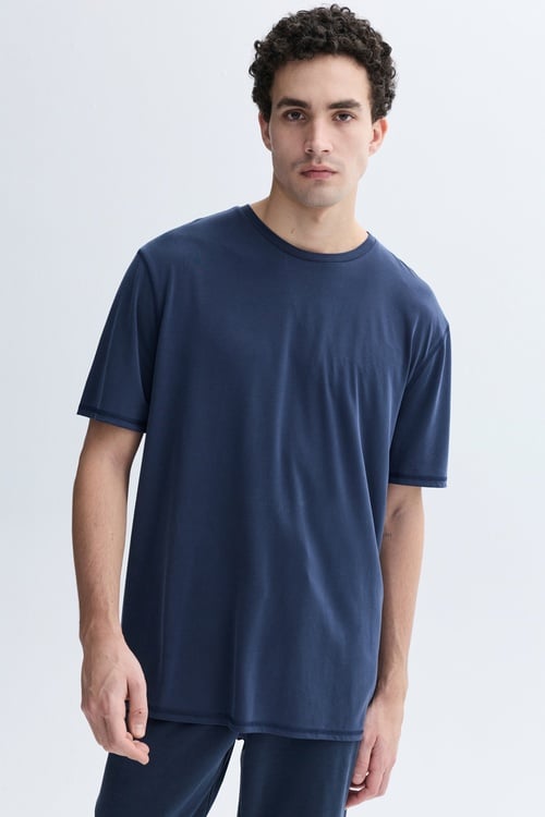 MODAL KARIŞIMLI LOOSE FIT BİSİKLET YAKA T-SHIRT