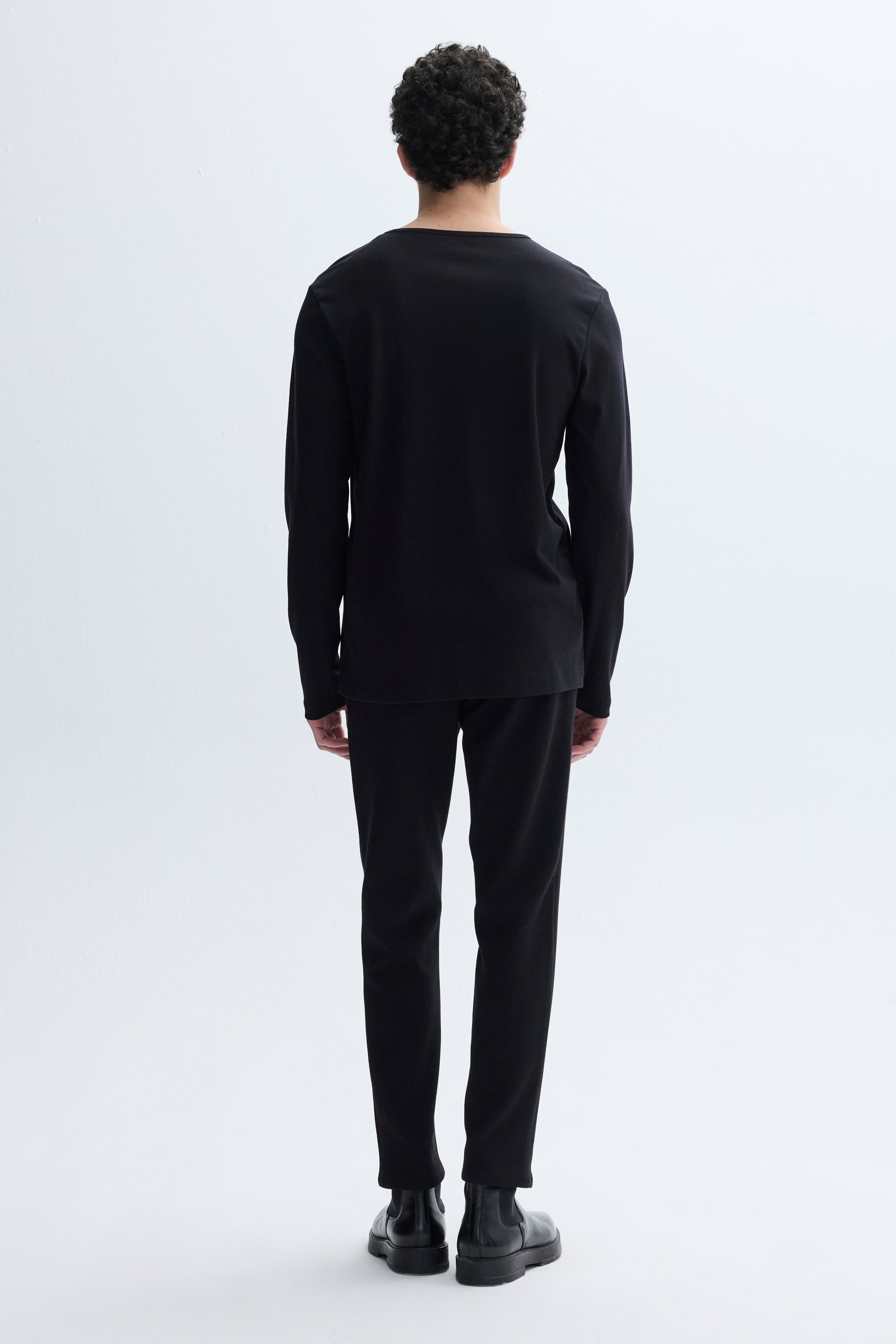 BİSİKLET YAKA UZUN KOLLU T-SHIRT