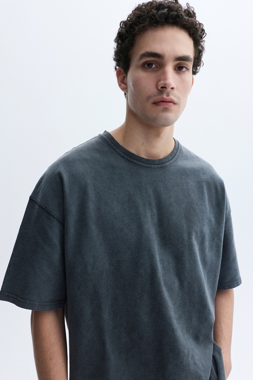 LOOSE FIT BİSİKLET YAKA T-SHIRT