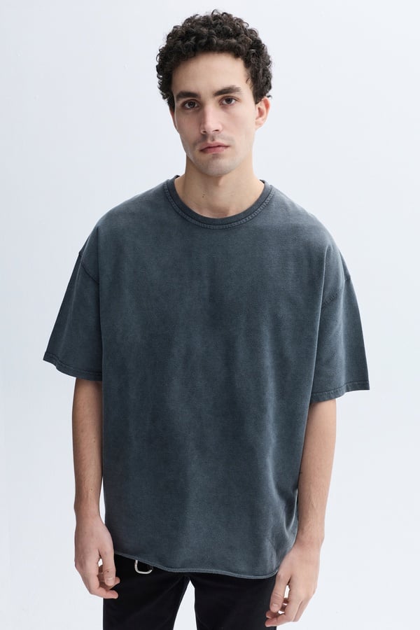 LOOSE FIT BİSİKLET YAKA T-SHIRT