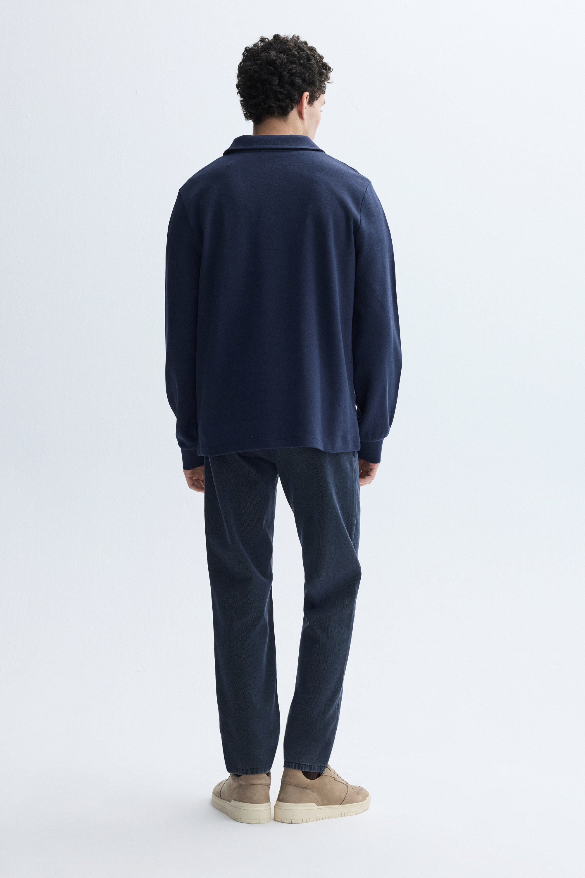 COMFORT FIT FERMUARLI DİK YAKA SWEATSHIRT