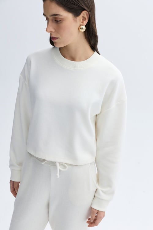 BİSİKLET YAKA SWEATSHIRT