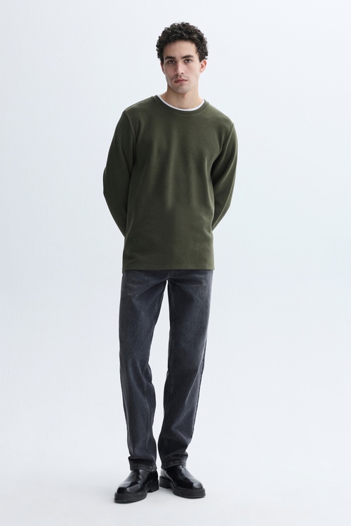  YAKA DETAYLI BİSİKLET YAKA SWEATSHIRT