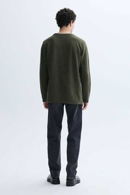  YAKA DETAYLI BİSİKLET YAKA SWEATSHIRT