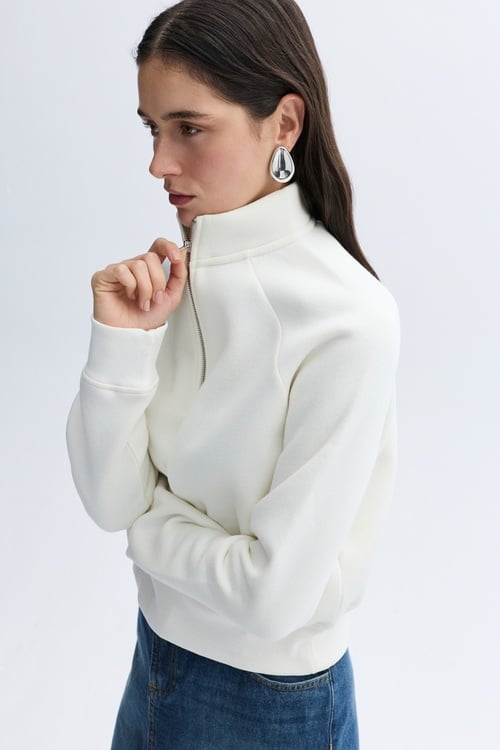 FERMUARLI POLO YAKA SWEATSHIRT