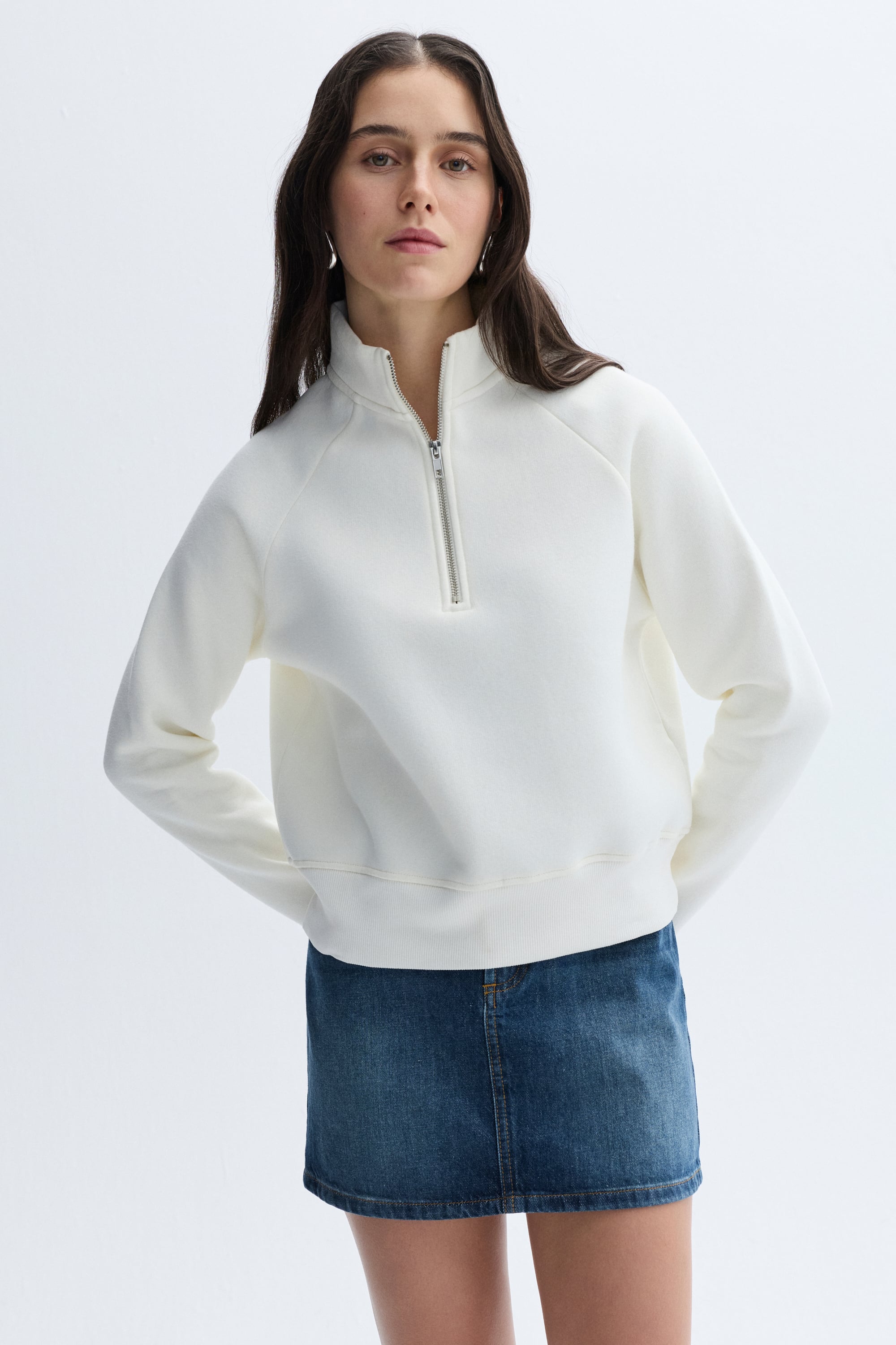 FERMUARLI POLO YAKA SWEATSHIRT