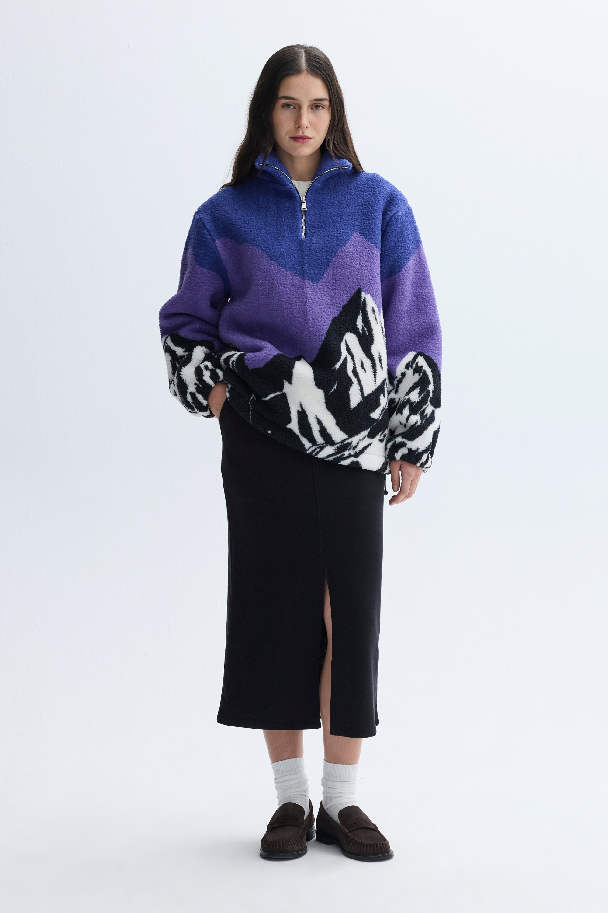 NERVÜR DİKİŞLİ YIRTMAÇLI MİDİ ETEK