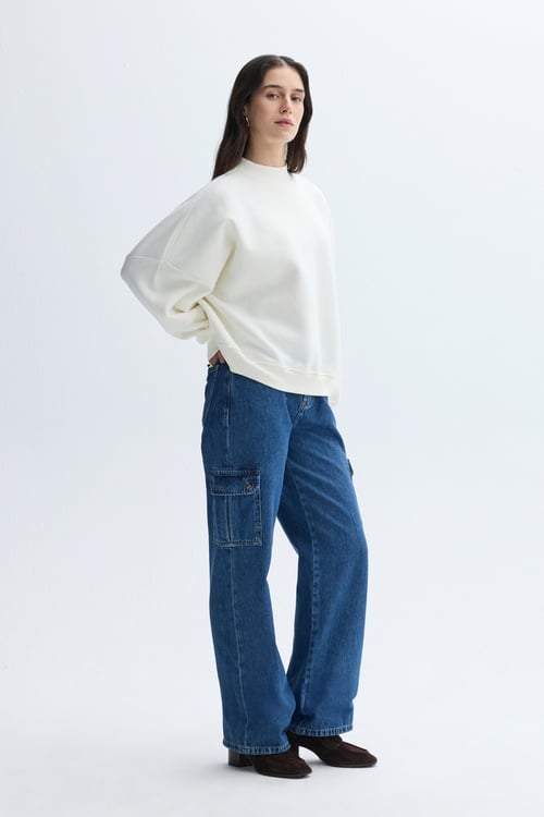 BİSİKLET YAKA OVERSIZE SWEATSHIRT