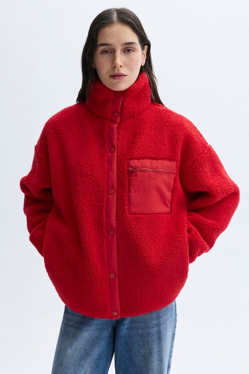 OVERSIZE PELÜŞ BOMBER CEKET