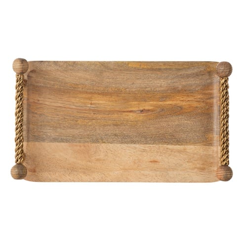 WOODEN DEKORATİF TEPSİ 35X20 CM