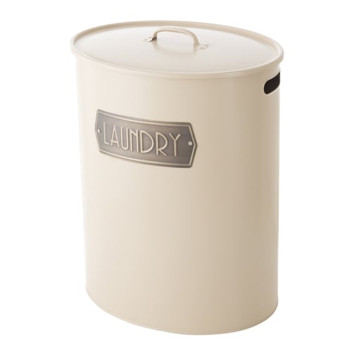  METAL ÇAMAŞIR SEPETİ MAT BEJ 43X34X55