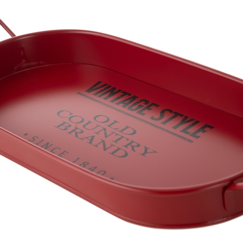  DUBLIN  OVAL TEPSİ KIRMIZI 44X22 CM