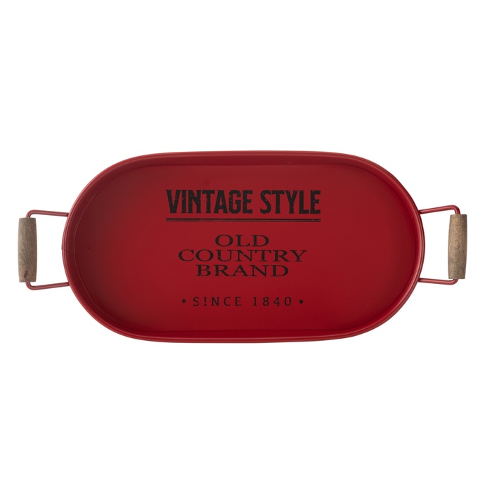 DUBLIN  OVAL TEPSİ KIRMIZI 44X22 CM