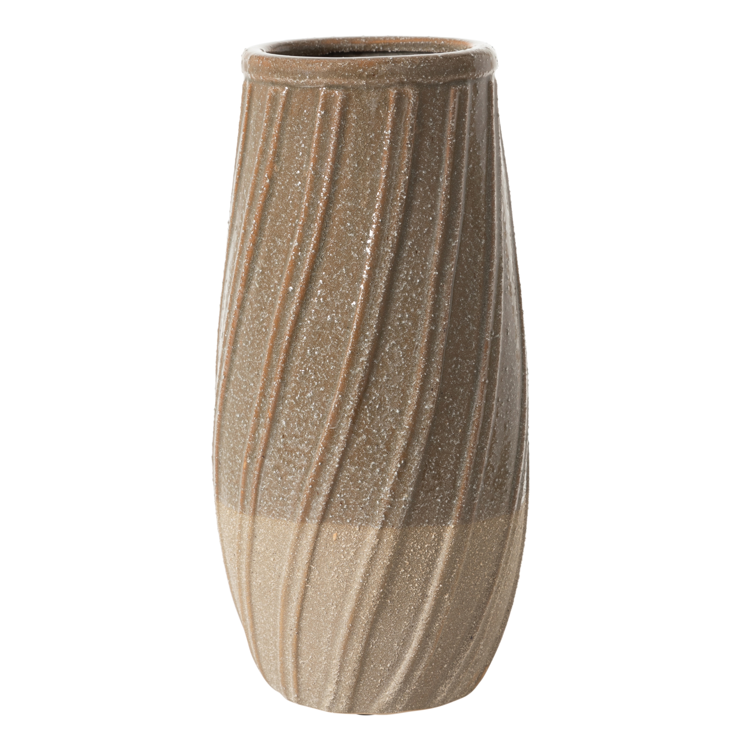 MARRON SERAMİK VAZO 16X32CM