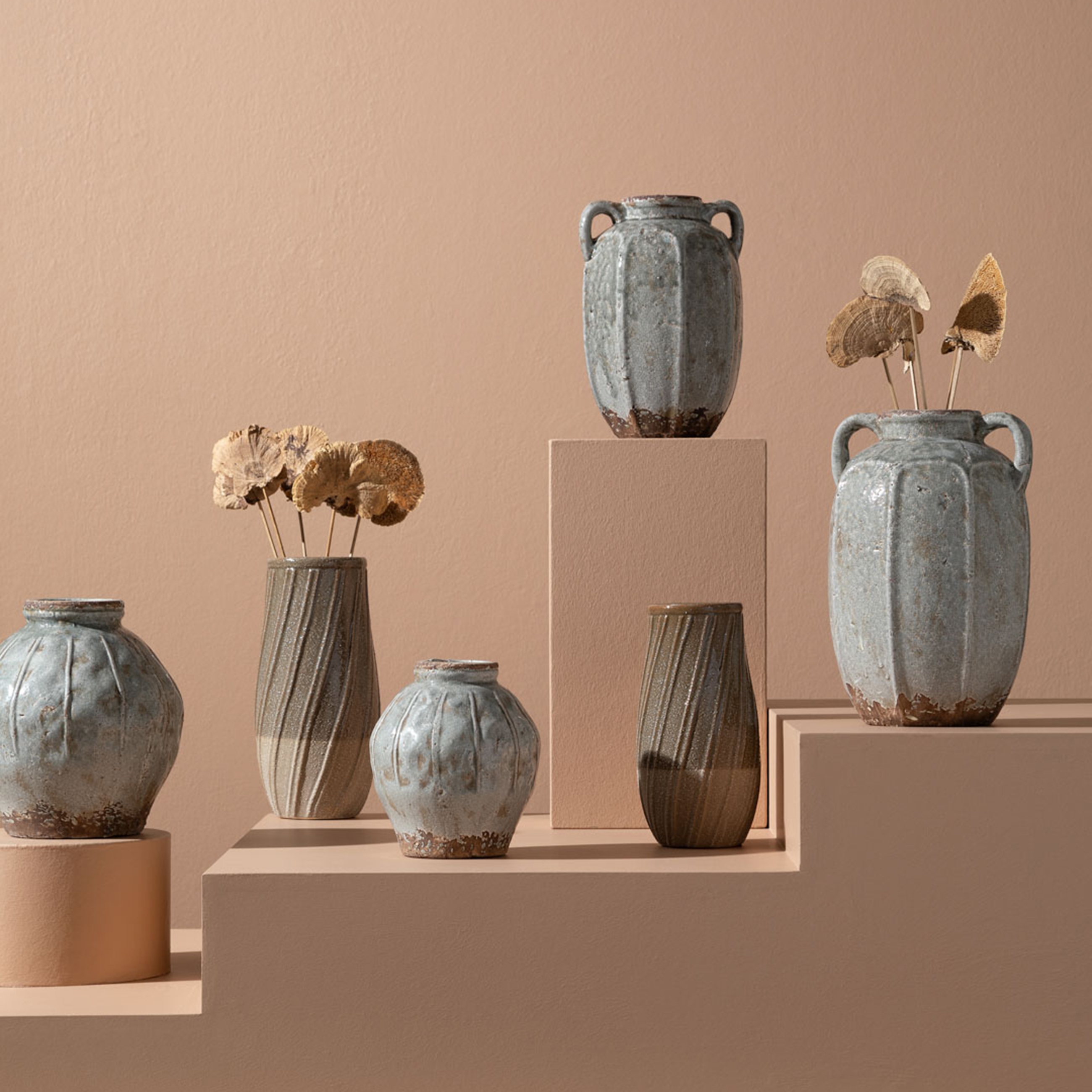 MARRON SERAMİK VAZO 16X32CM