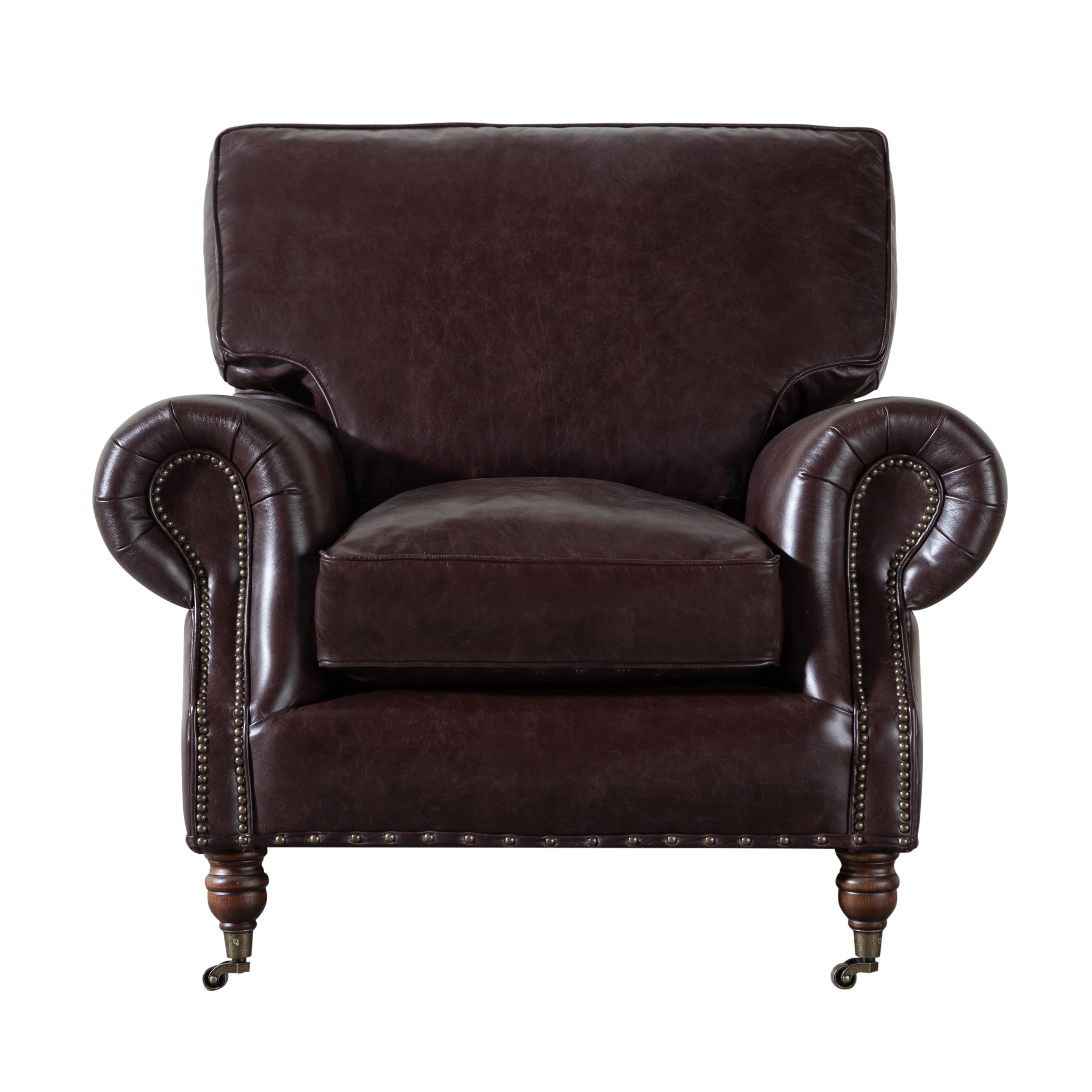 BALMORAL TEKLİ DERİ KOLTUK BIKER TAN