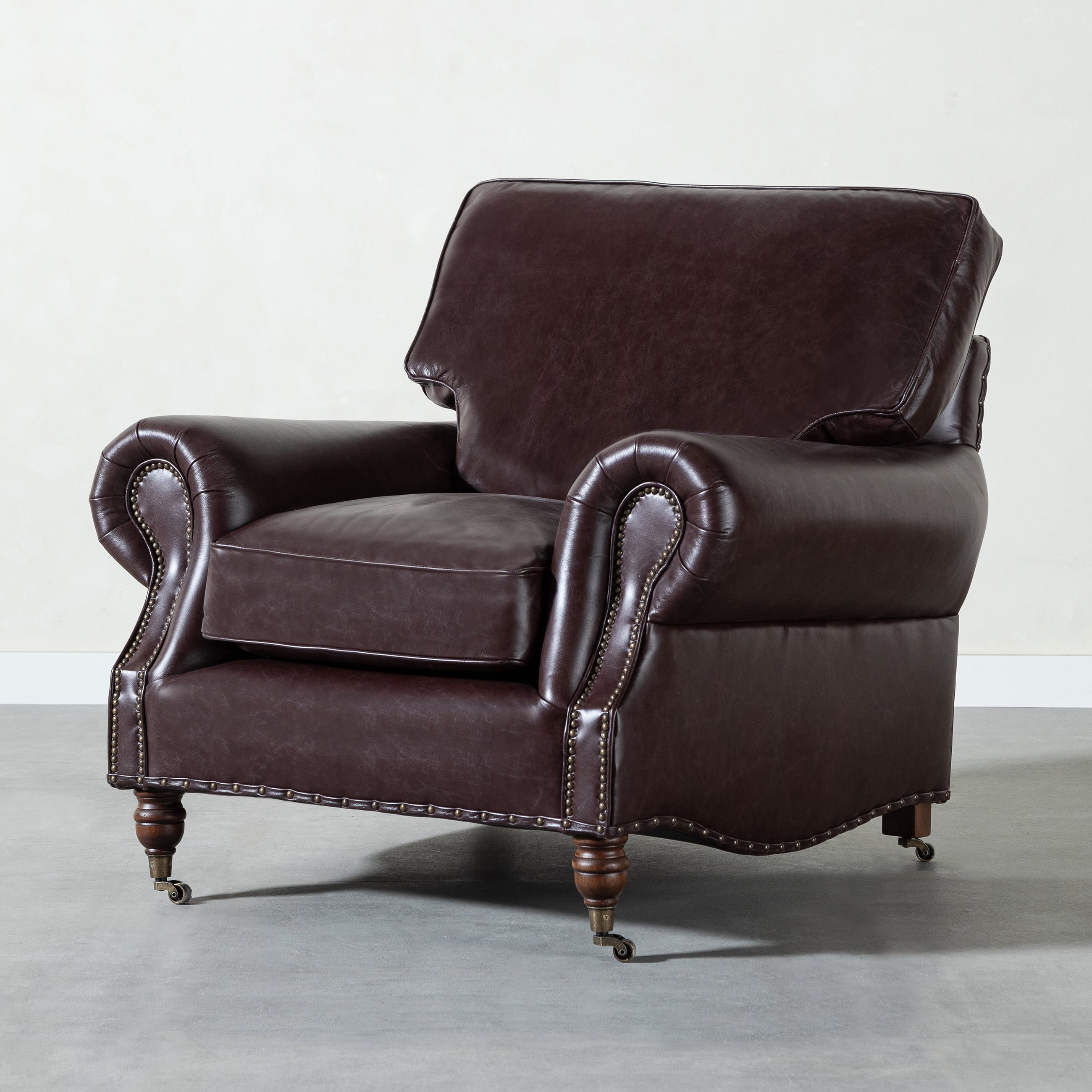 BALMORAL TEKLİ DERİ KOLTUK BIKER TAN