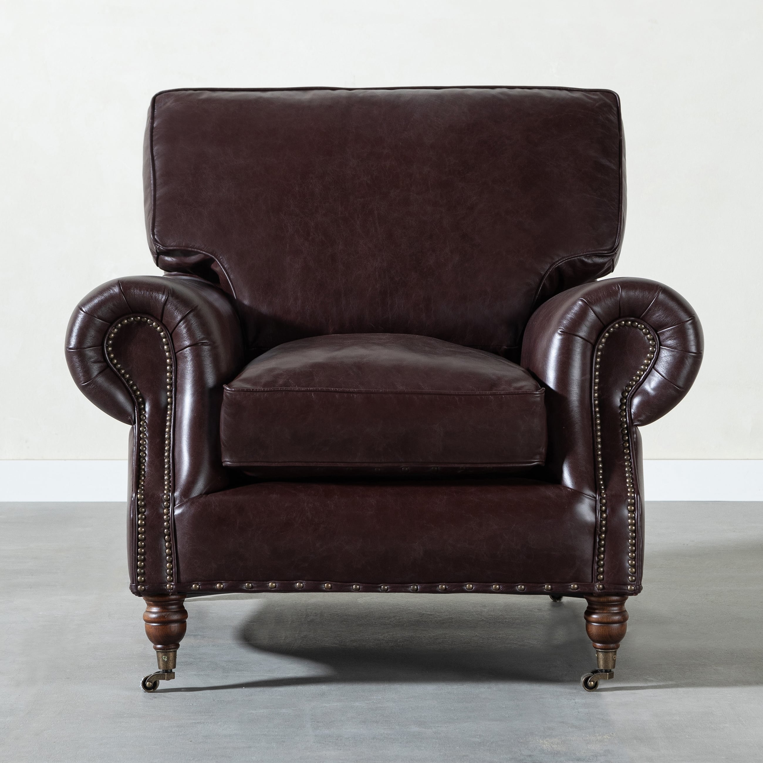 BALMORAL TEKLİ DERİ KOLTUK BIKER TAN