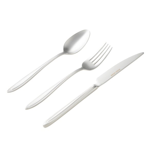 Mudo Home  Essen 18 Parça Tatlı Çatal Kaşık Bıçak Seti Mat Gümüş