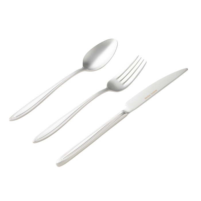 ESSEN 18 PARÇA TATLI ÇATAL KAŞIK BIÇAK SETİ MAT GÜMÜŞ