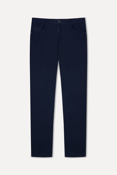 Mudo Erkek Lacivert Slim Straight Fit Pantolon