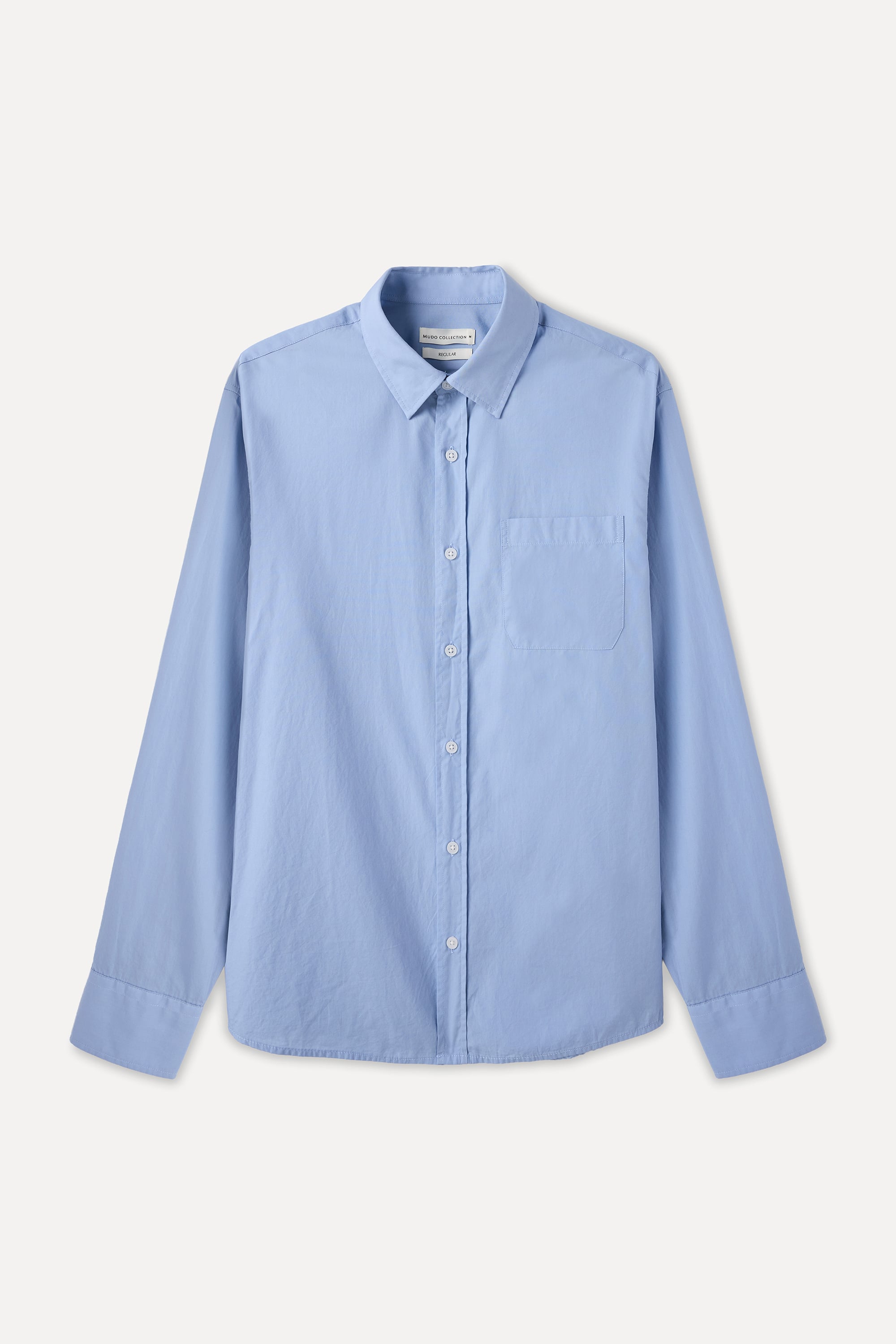 REGULAR FIT TEK CEPLİ UZUN KOLLU GÖMLEK