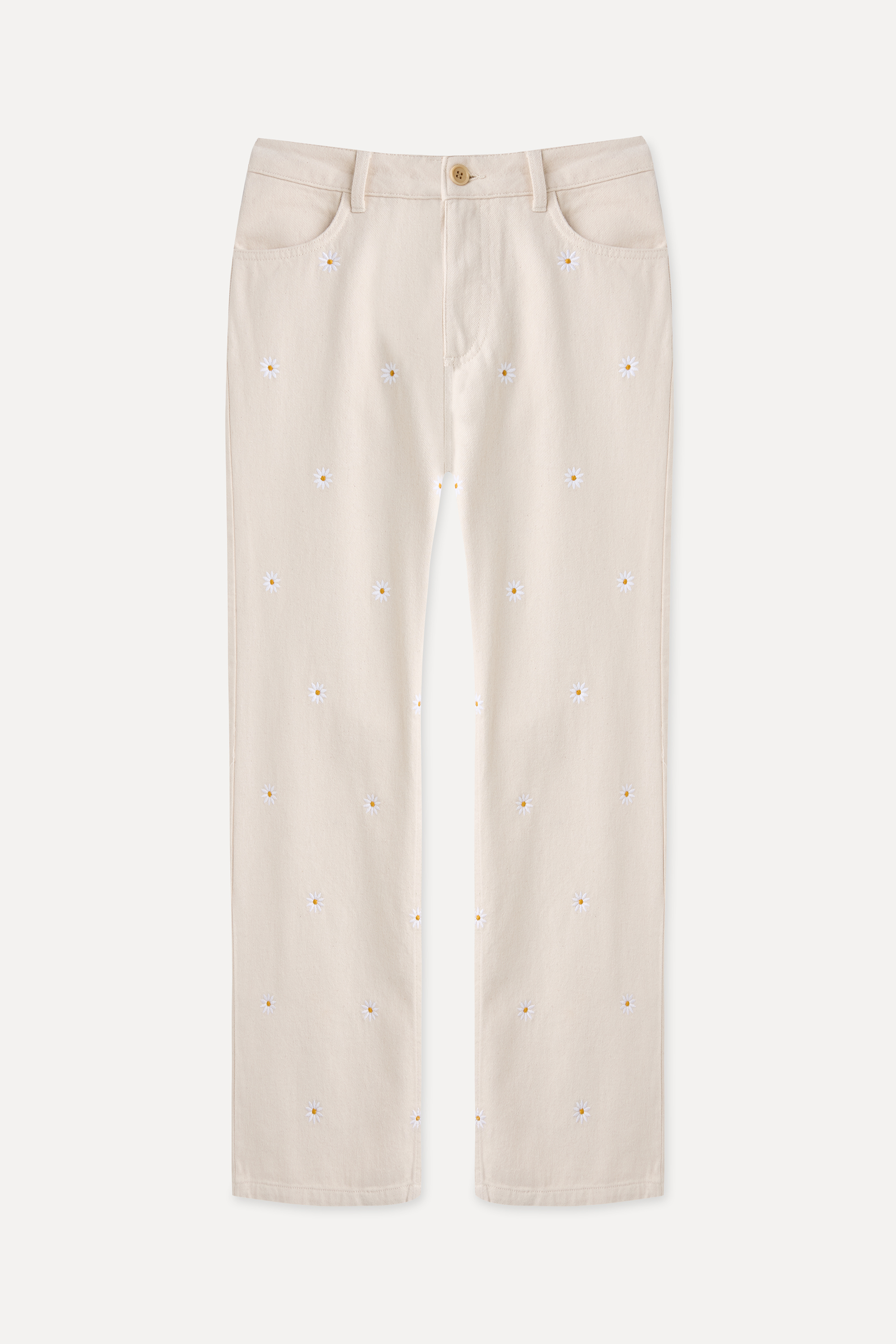 ÇİÇEK NAKIŞLI STRAIGHT FIT PANTOLON