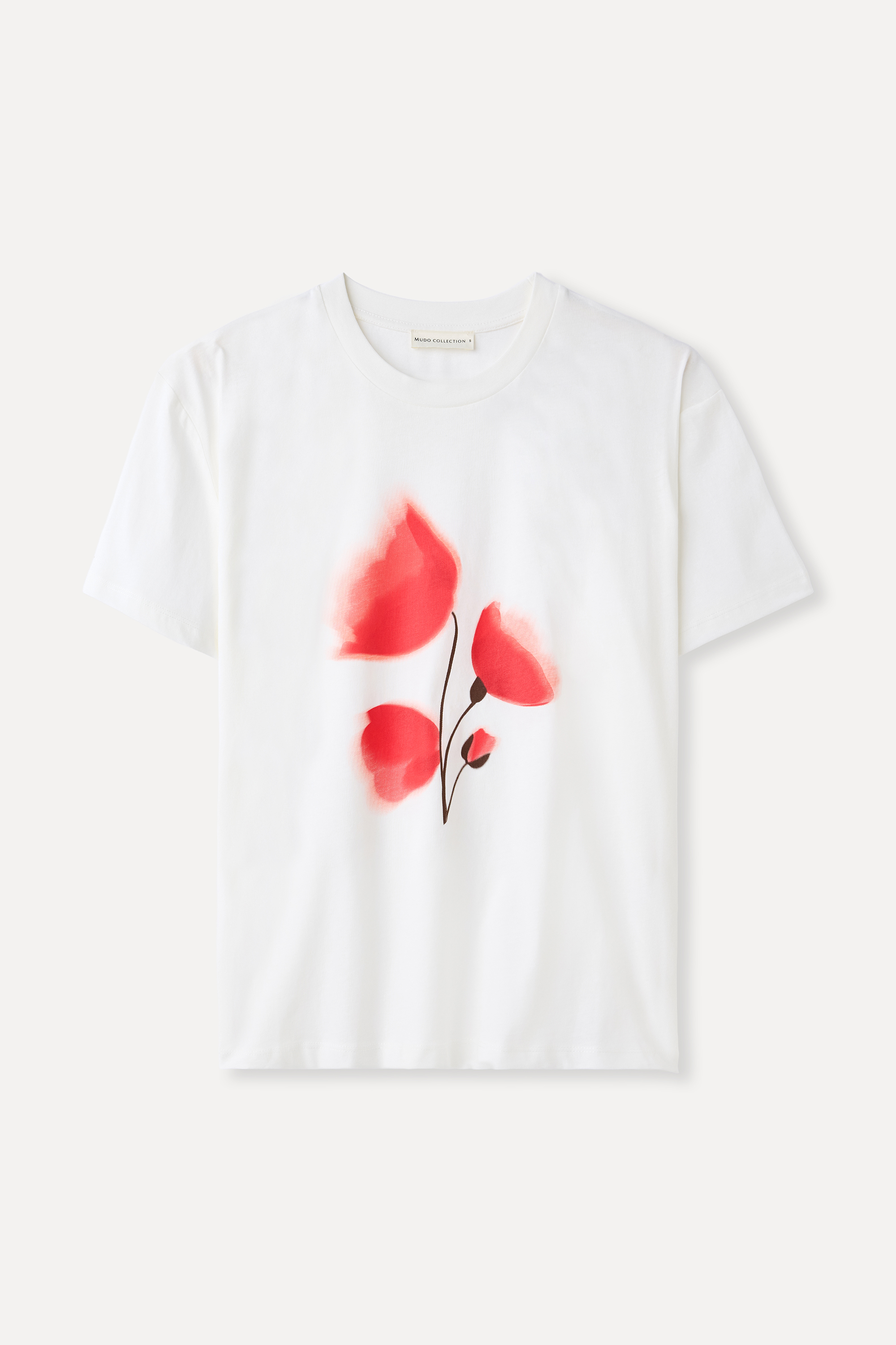 BASKILI BİSİKLET YAKA T-SHIRT