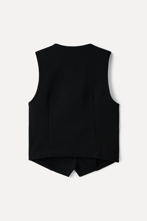  FITTED V YAKA DÜĞMELİ YELEK