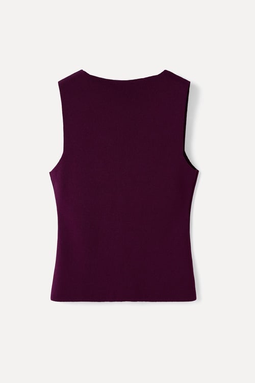  FITTED V YAKA TRİKO YELEK