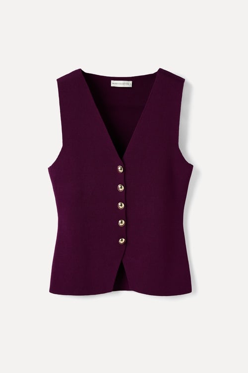  FITTED V YAKA TRİKO YELEK