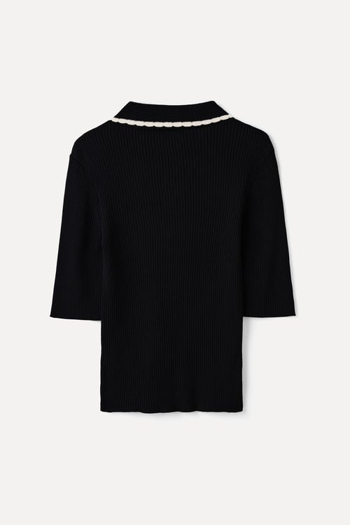  FITTED DÜĞMELİ POLO YAKA KISA KOLLU TRİKO KAZAK