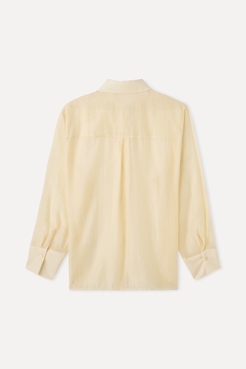  LİYOSEL KARIŞIMLI OVERSIZE UZUN KOLLU GÖMLEK