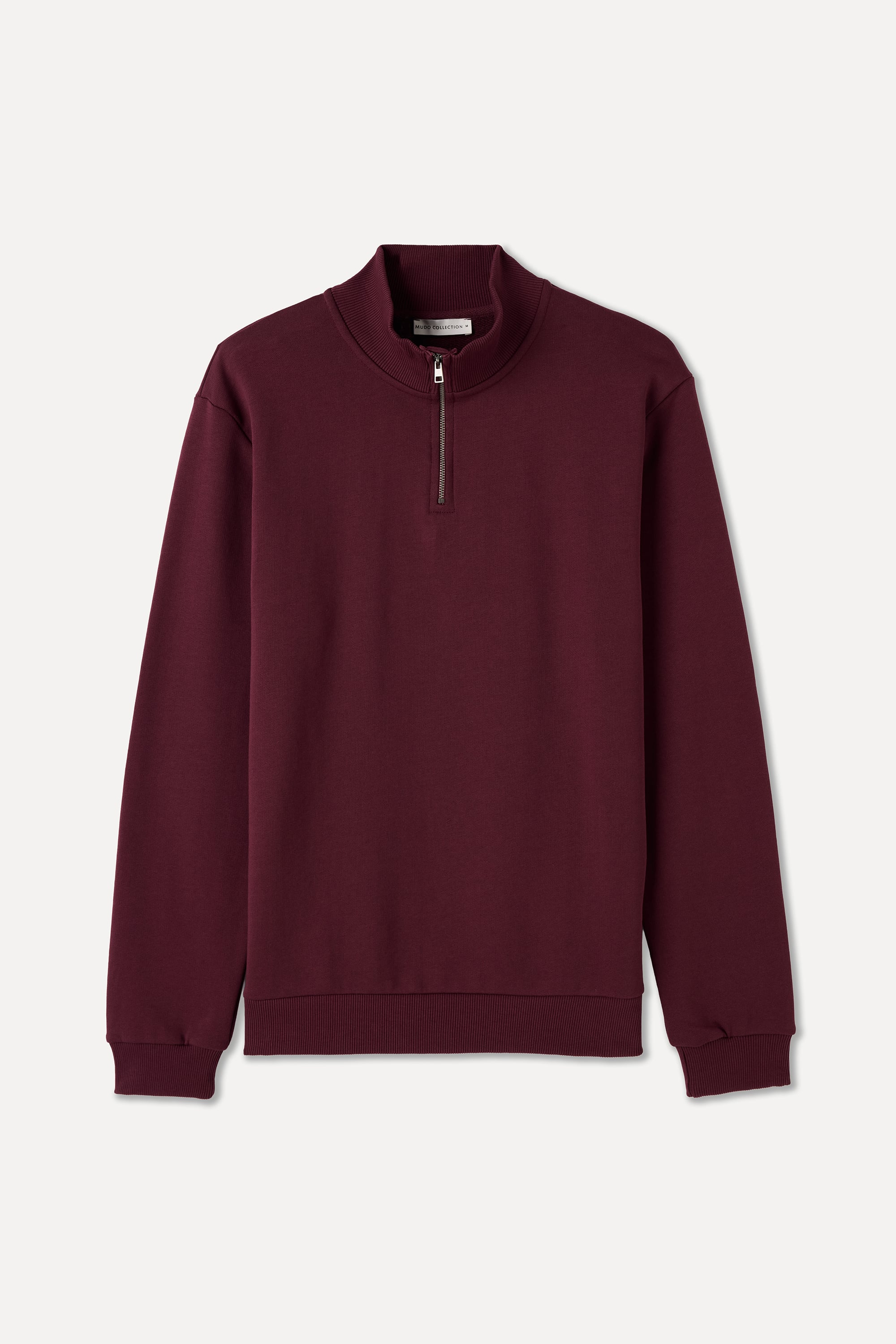 FERMUARLI DİK YAKA SWEATSHIRT