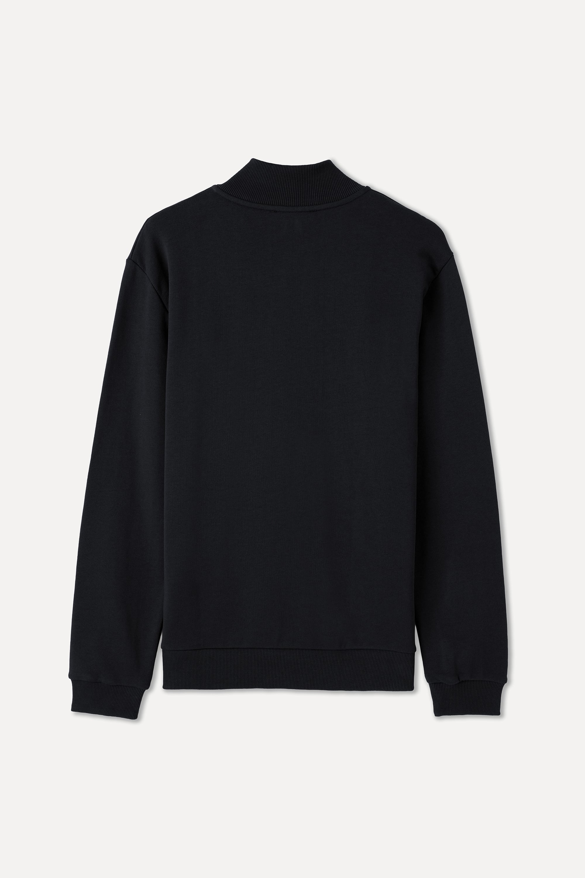 FERMUARLI DİK YAKA SWEATSHIRT