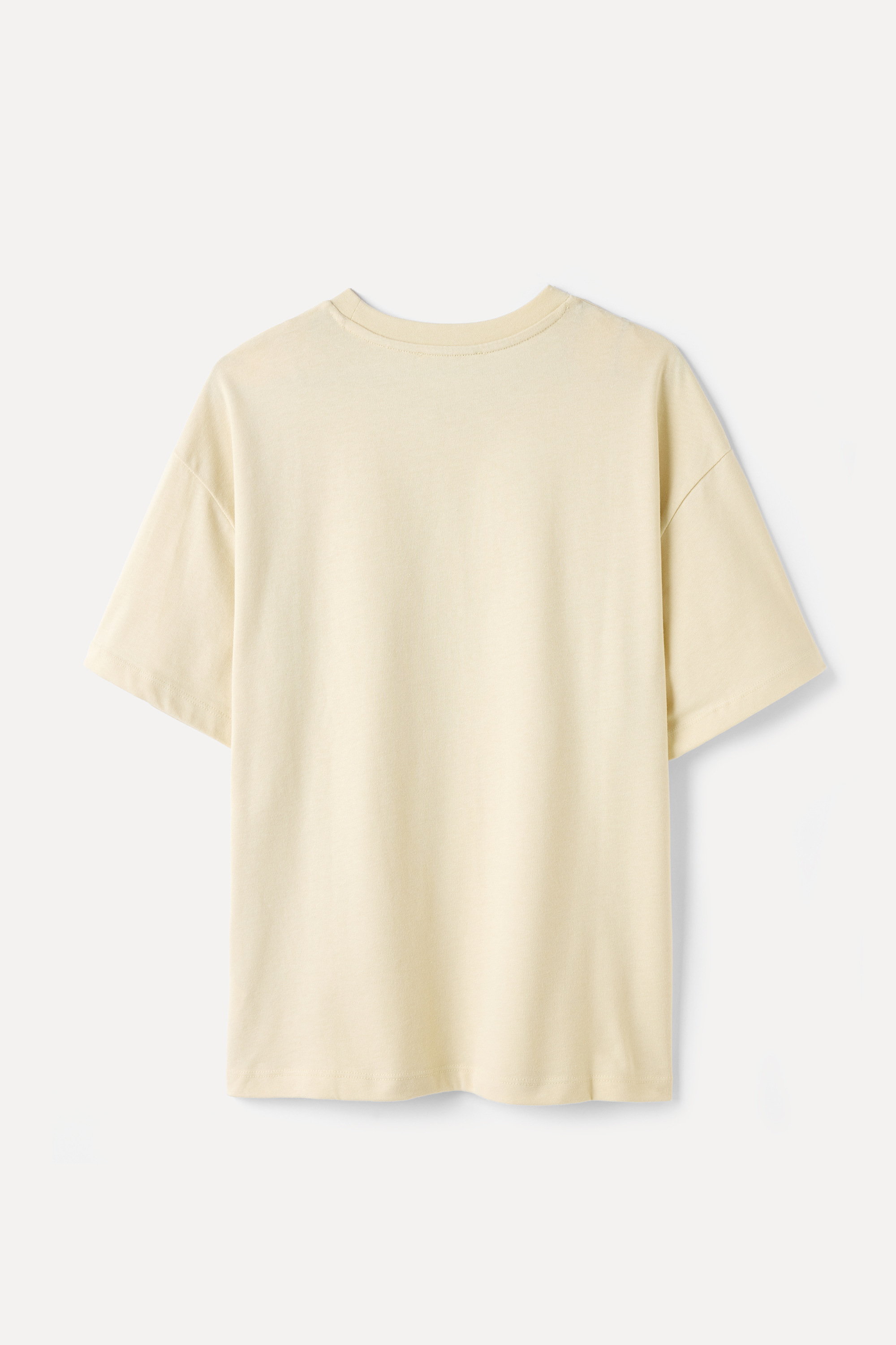 NERVÜR DİKİŞLİ OVERSIZE BİSİKLET YAKA T-SHIRT