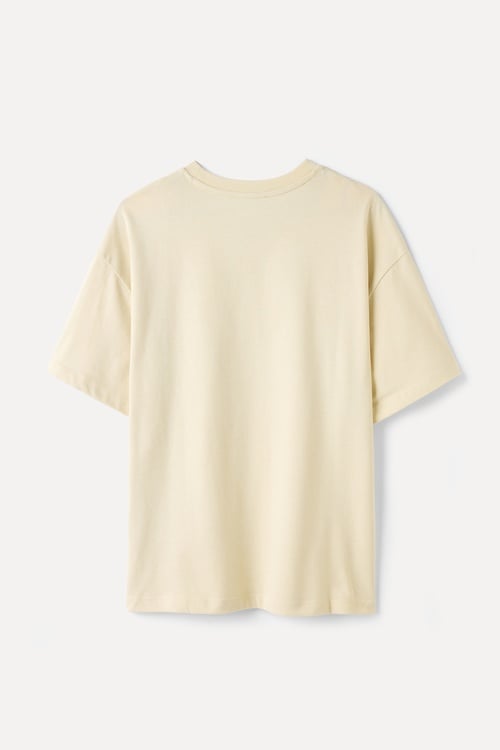  NERVÜR DİKİŞLİ OVERSIZE BİSİKLET YAKA T-SHIRT