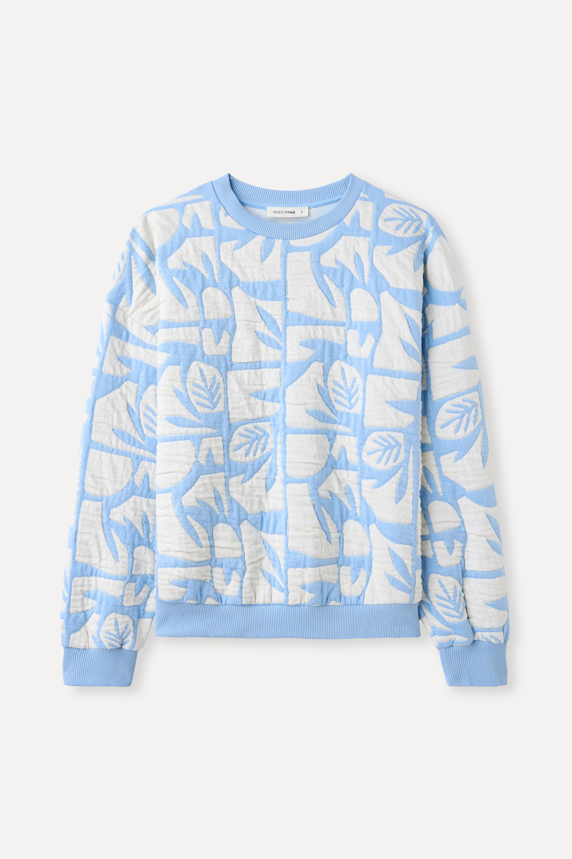 DESENLİ OVERSIZE BİSİKLET YAKA SWEATSHIRT