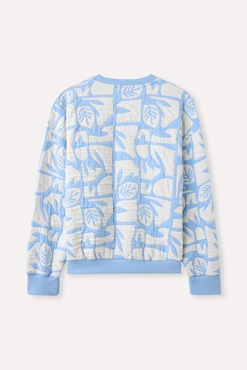  DESENLİ OVERSIZE BİSİKLET YAKA SWEATSHIRT