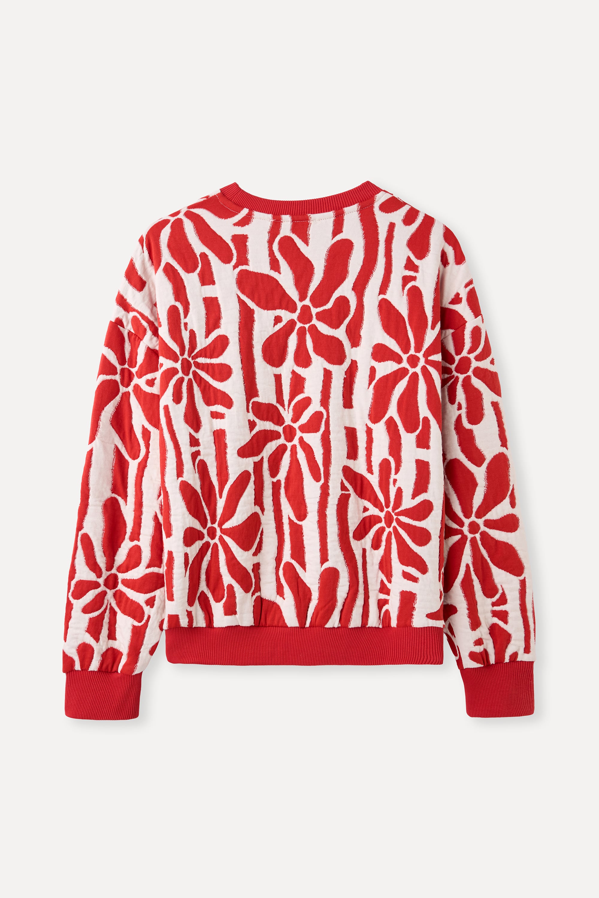 DESENLİ OVERSIZE BİSİKLET YAKA SWEATSHIRT